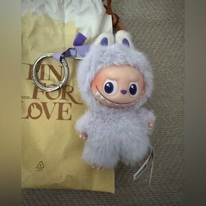 LABUBU THE MONSTERS Pin for Love Series-Vinyl Plush Pendant Purple E Box Opened